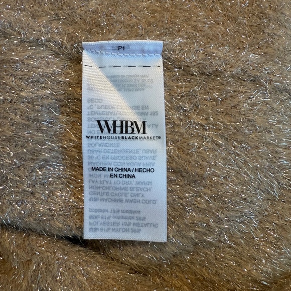 WHBM Metallic Tinsel Trim Sweater NWT - Picture 7 of 9